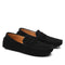 Suede Penny Loafers for Men - Schwarz