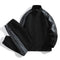 Full-Zip Tracksuit Set for Men - Black