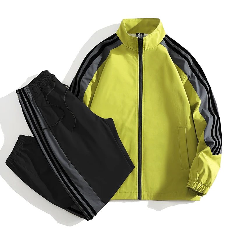 Full-Zip Tracksuit Set for Men - Green