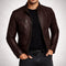 Genuine Leather Jacket for Men - Coffee