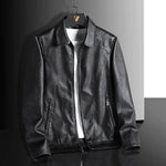 Genuine Leather Zip-Up Jacket for Men - View 2