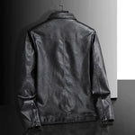 Genuine Leather Zip-Up Jacket for Men - View 3
