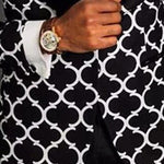 Geometric Print Single Breasted Suit for Men - View 2