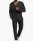 Henley Long Sleeve Set for Men - Black