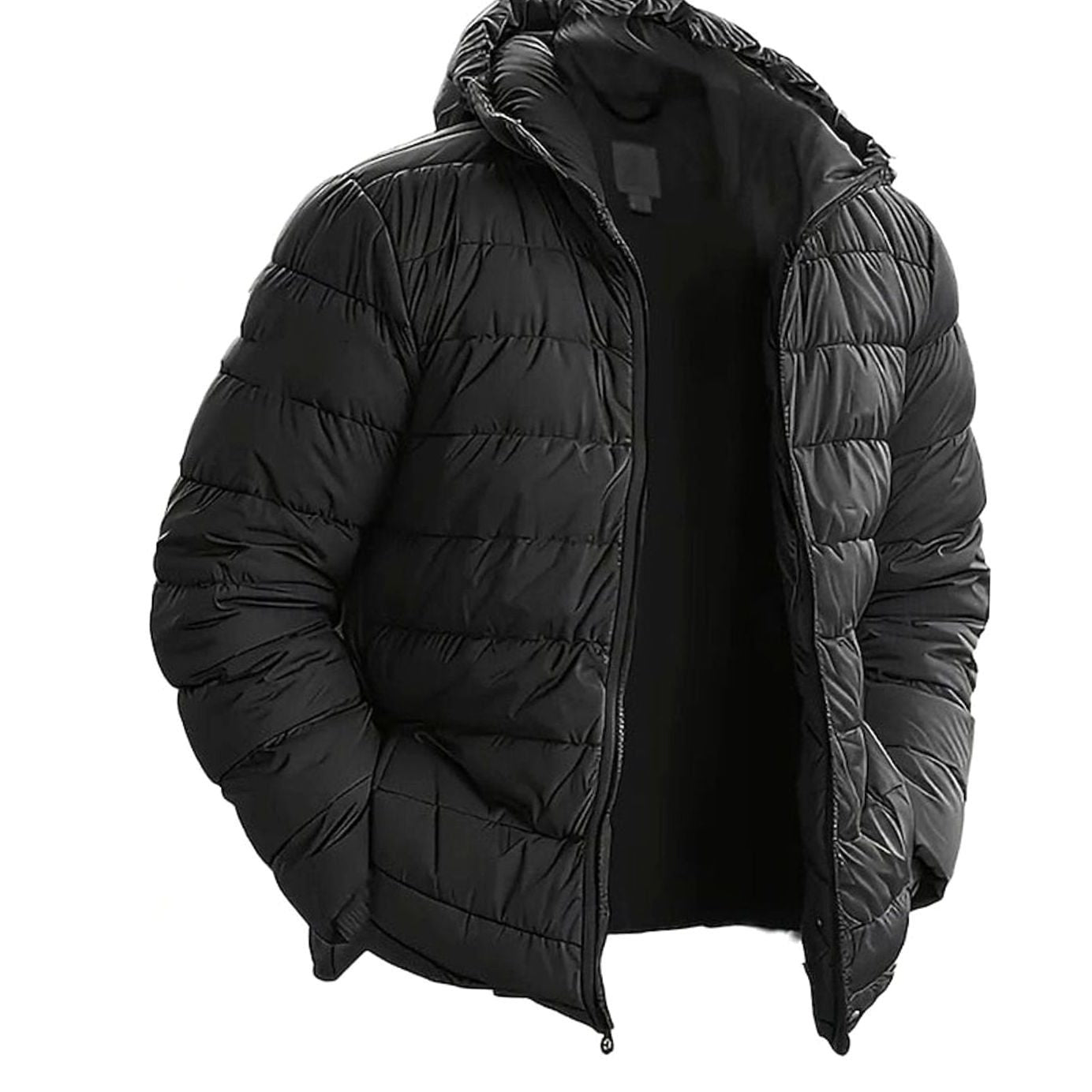 Hooded Channel-Quilted Puffer Jacket for Men
