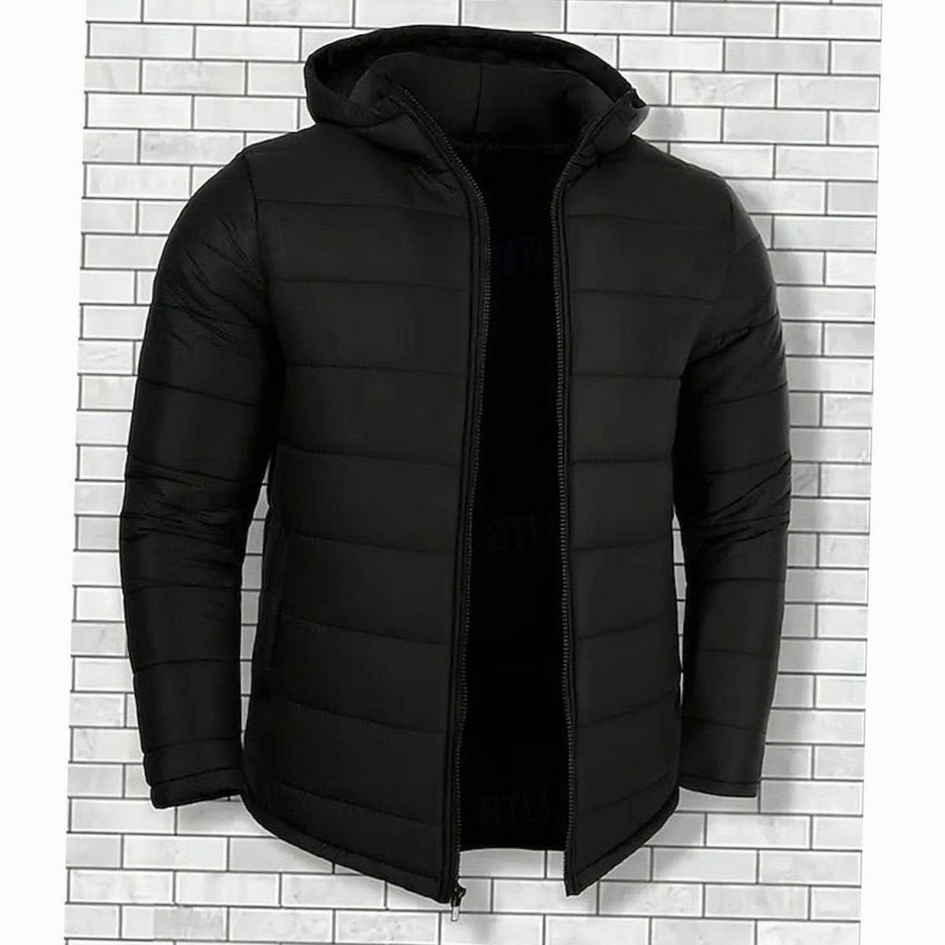 Hooded Channel-Quilted Puffer Jacket for Men - View 2