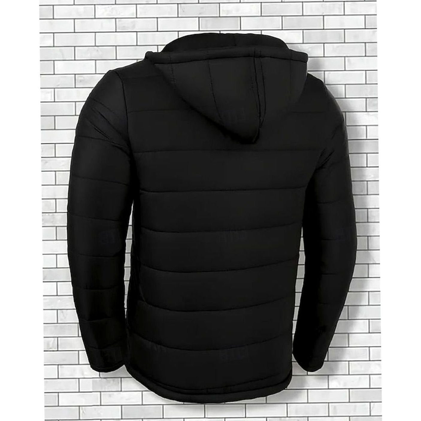 Hooded Channel-Quilted Puffer Jacket for Men - View 3
