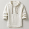 Hooded Henley Shirt for Men - White