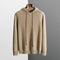 Hooded Knit Sweater with Drawstring and Long Sleeves for Men