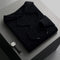 Hooded Knit Sweater with Drawstring and Long Sleeves for Men - Black