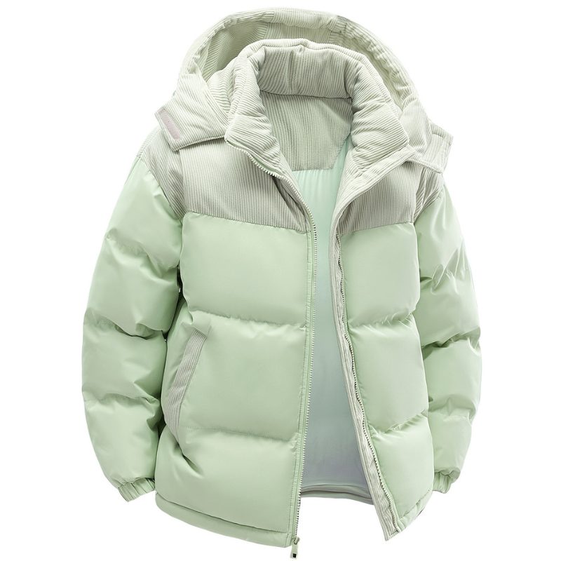 Hooded Padded Winter Puffer Jacket for Men - Green