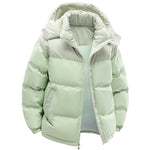 Hooded Padded Winter Puffer Jacket for Men - Green