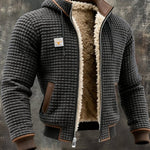 Hooded Sherpa-Lined Winter Fleece Jacket for Men