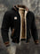 Hooded Sherpa-Lined Winter Fleece Jacket for Men - Black