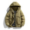 Hooded Winter Puffer Jacket with Stand Collar for Men - Helloliv