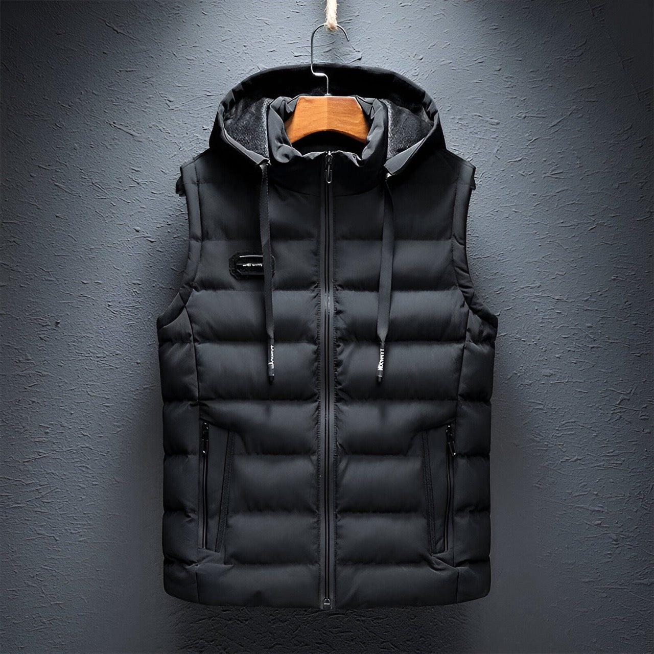Hooded Winter Puffer Vest for Men