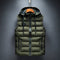 Hooded Winter Puffer Vest for Men - Green