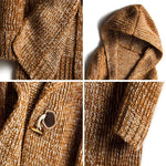 Hooded Wool Blend Winter Cardigan with Toggle Buttons for Men - View 4