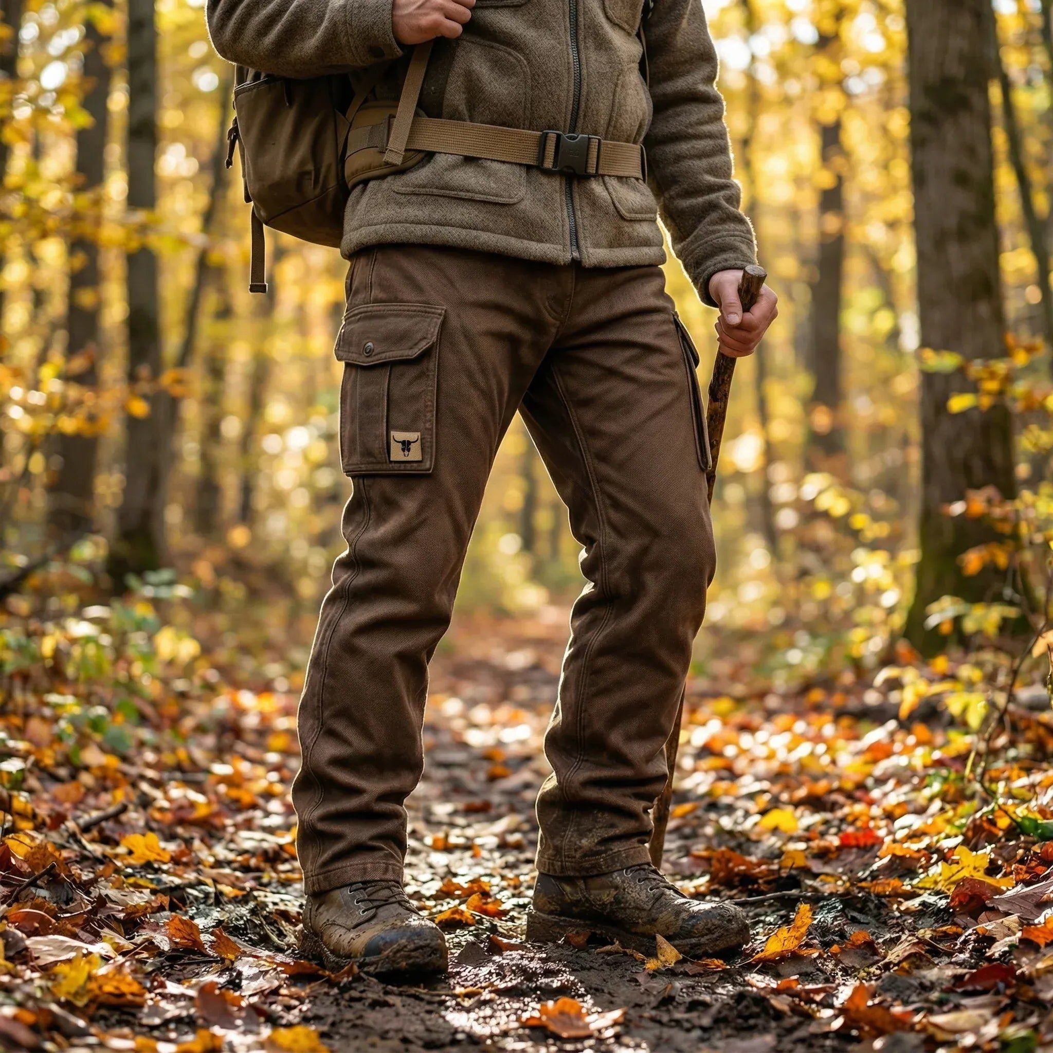 Insulated Winter Cargo Pants for Men - View 2
