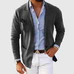 Knit Lapel Blazer for Men - Dark Gray