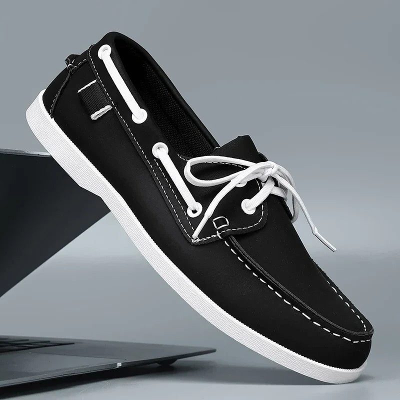 Lace-Through Boat Shoe Loafers for Men - View 10