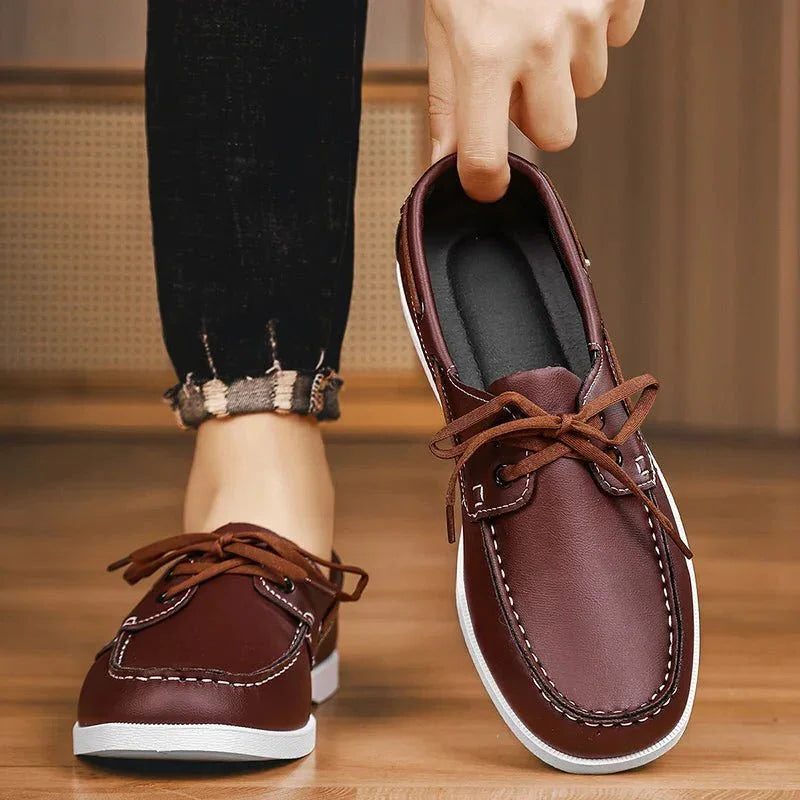 Lace-Through Boat Shoe Loafers for Men - View 15