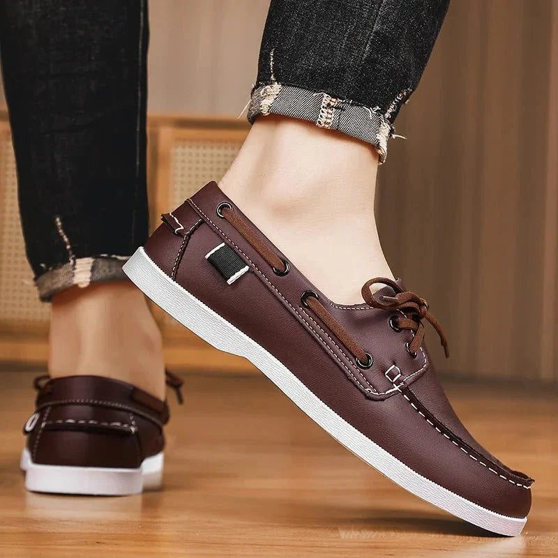 Lace-Through Boat Shoe Loafers for Men - View 16