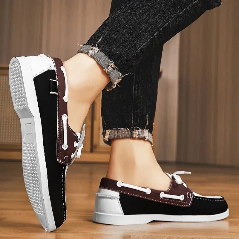 Lace-Through Boat Shoe Loafers for Men - View 17