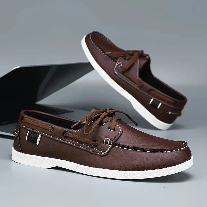 Lace-Through Boat Shoe Loafers for Men - View 7