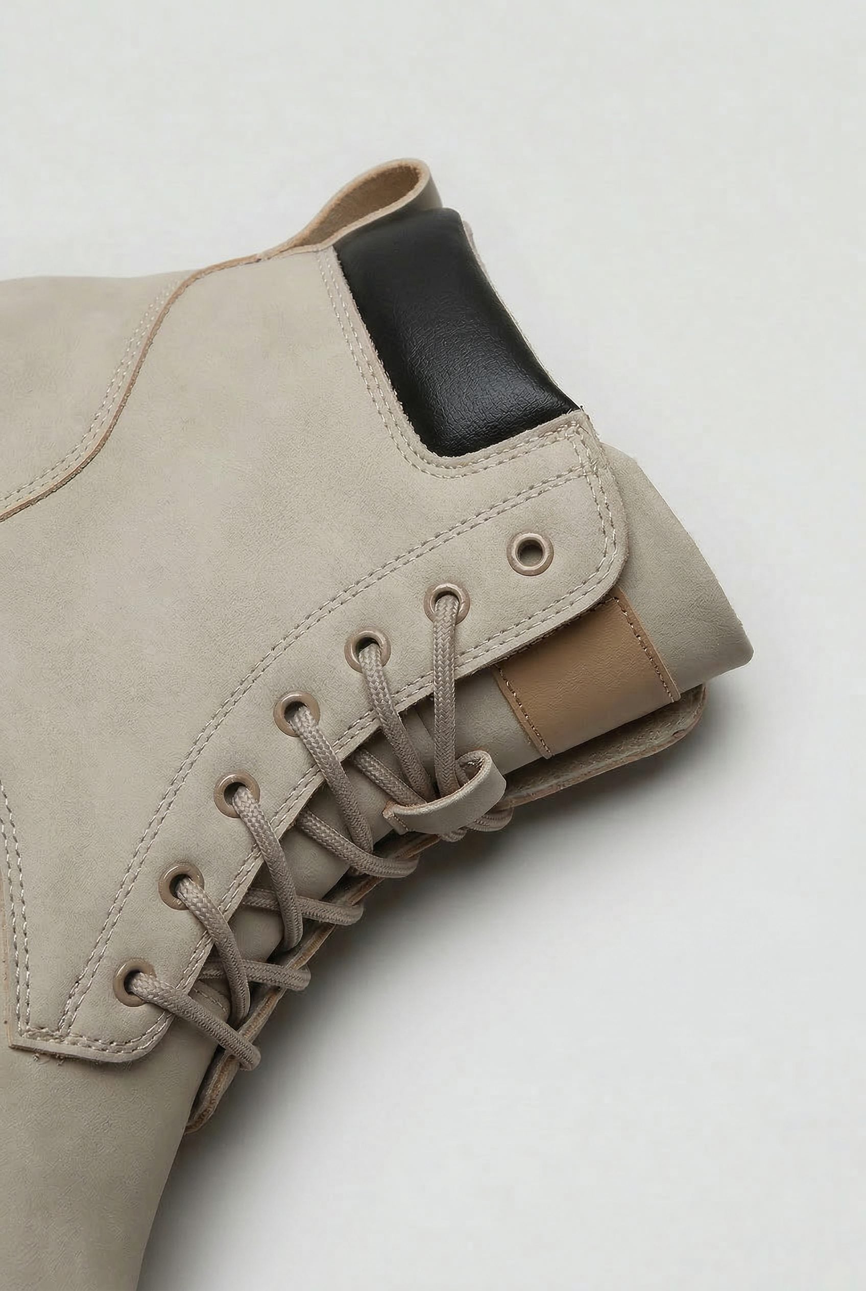 Lace-Up Chunky Sole Ankle Boots for Men - View 3