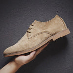 Lace-Up Derby Shoes with Suede Upper for Men - View 14