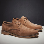 Lace-Up Derby Shoes with Suede Upper for Men - View 2
