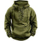 Lace-Up Hoodie Sweatshirt for Men - Green