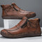 Lace-Up Leather Ankle Boots for Men