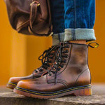 Lace-Up Leather Ankle Boots for Men - View 4