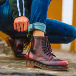 Lace-Up Leather Ankle Boots for Men - View 5