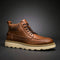 Lace-Up Leather Shoes with Lug Sole for Men
