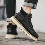 Lace-Up Leather Shoes with Lug Sole for Men - View 10