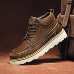 Lace-Up Leather Shoes with Lug Sole for Men - View 3