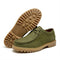 Lace-Up Moc Toe Faux Leather Shoes with Lug Sole for Men
