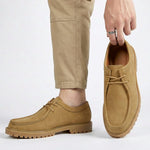Lace-Up Moc Toe Faux Leather Shoes with Lug Sole for Men - View 10