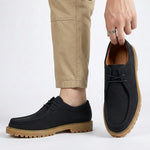 Lace-Up Moc Toe Faux Leather Shoes with Lug Sole for Men - View 8