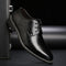 Lace-Up Pointed Toe Derby Shoes for Men