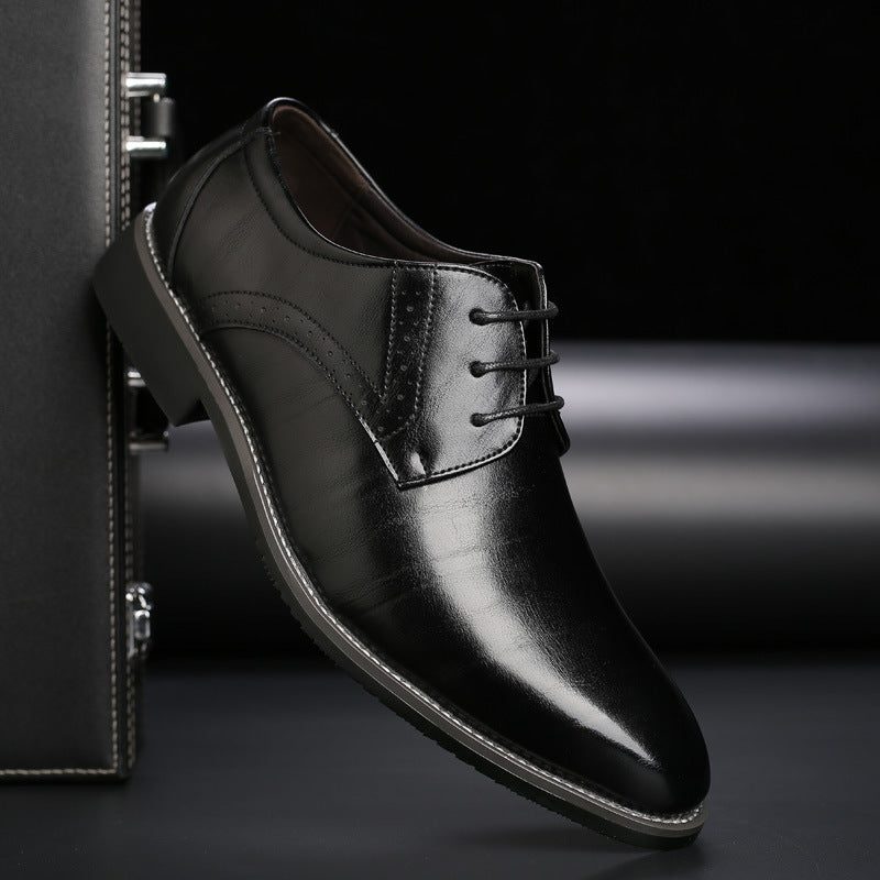Lace-Up Pointed Toe Oxford Shoes for Men