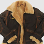 Leather Bomber Jacket with Fur Collar for Men - View 7