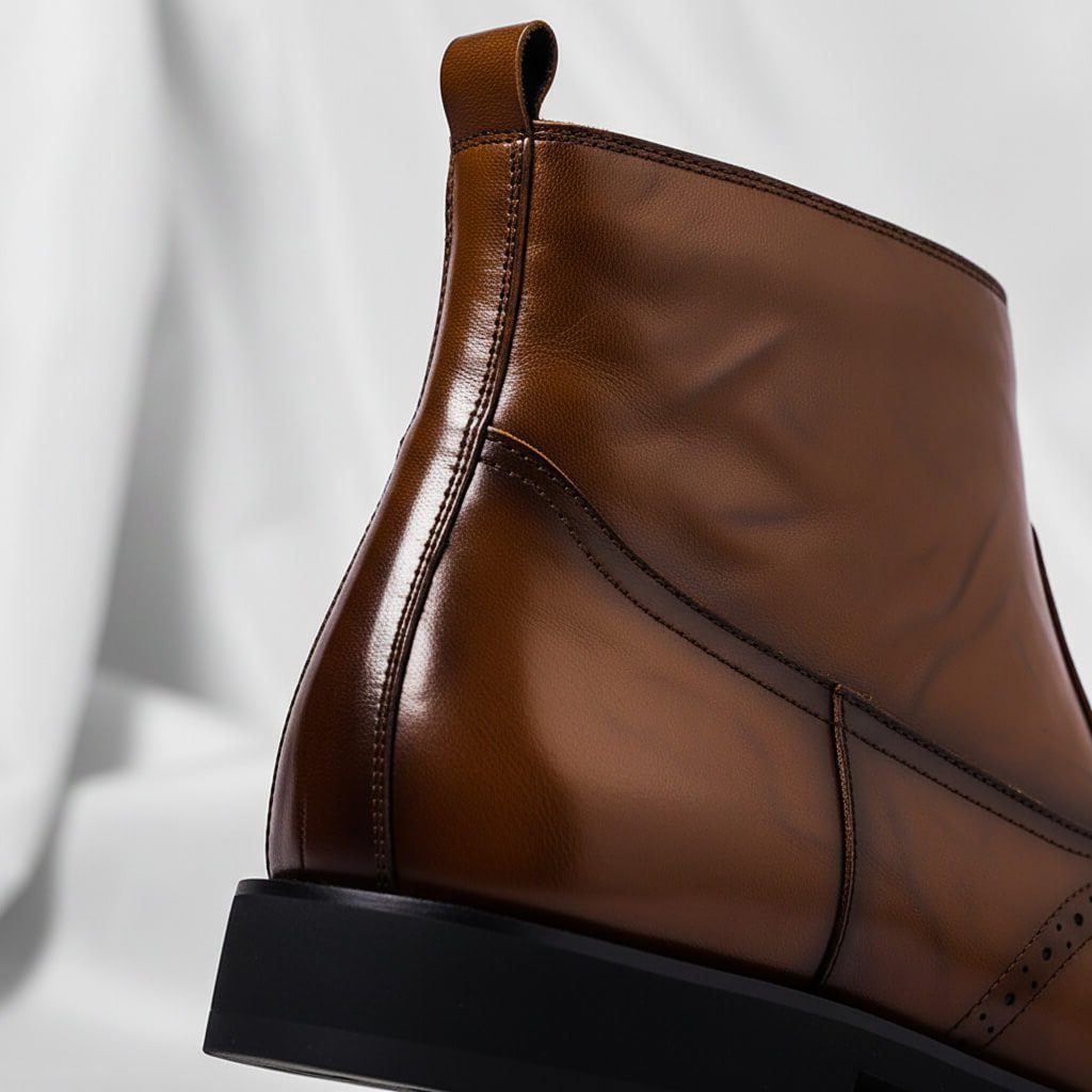 Leather Brogue Ankle Boots for Men - View 4