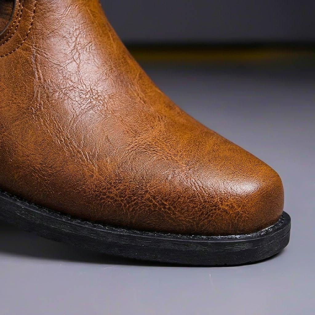 Leather Harness Ankle Boots for Men - View 3