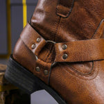 Leather Harness Ankle Boots for Men - View 4