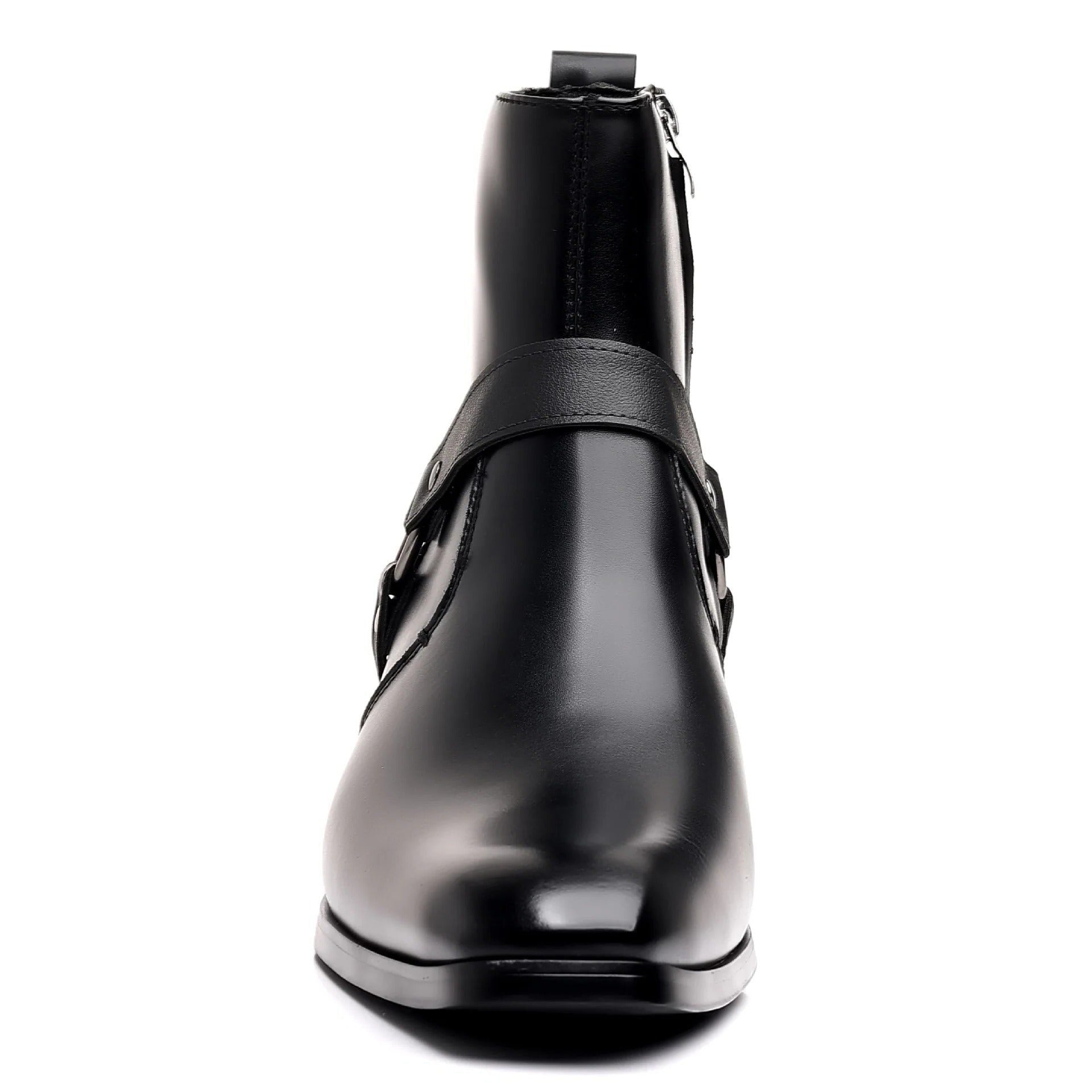 Leather Harness Heeled Boots for Men - View 8