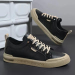 Leather Low Top Lace-Up Sneakers for Men - View 8